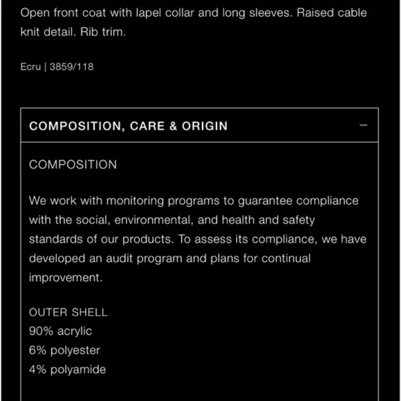 ZARA NWOT Textured Knit Coat - Picture 15 of 16